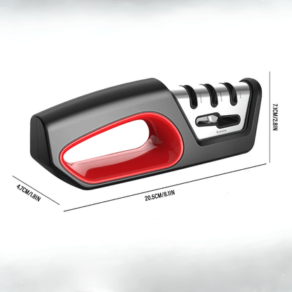 BLADEWORK – 4-in-1 Knife Sharpener & Scissor Polisher – Ergonomic Kitchen Tool