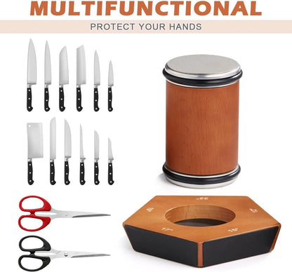 RollEdge - Manual Knife Sharpener with 5 Adjustable Sharpening Angles for Sharp Knives