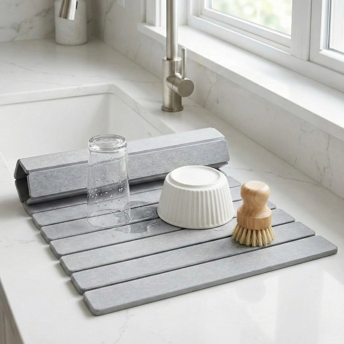 DIATODRY – Quick-drying diatomite stone mat for hygienic, clean surfaces