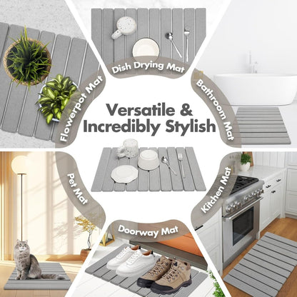DIATODRY – Quick-drying diatomite stone mat for hygienic, clean surfaces