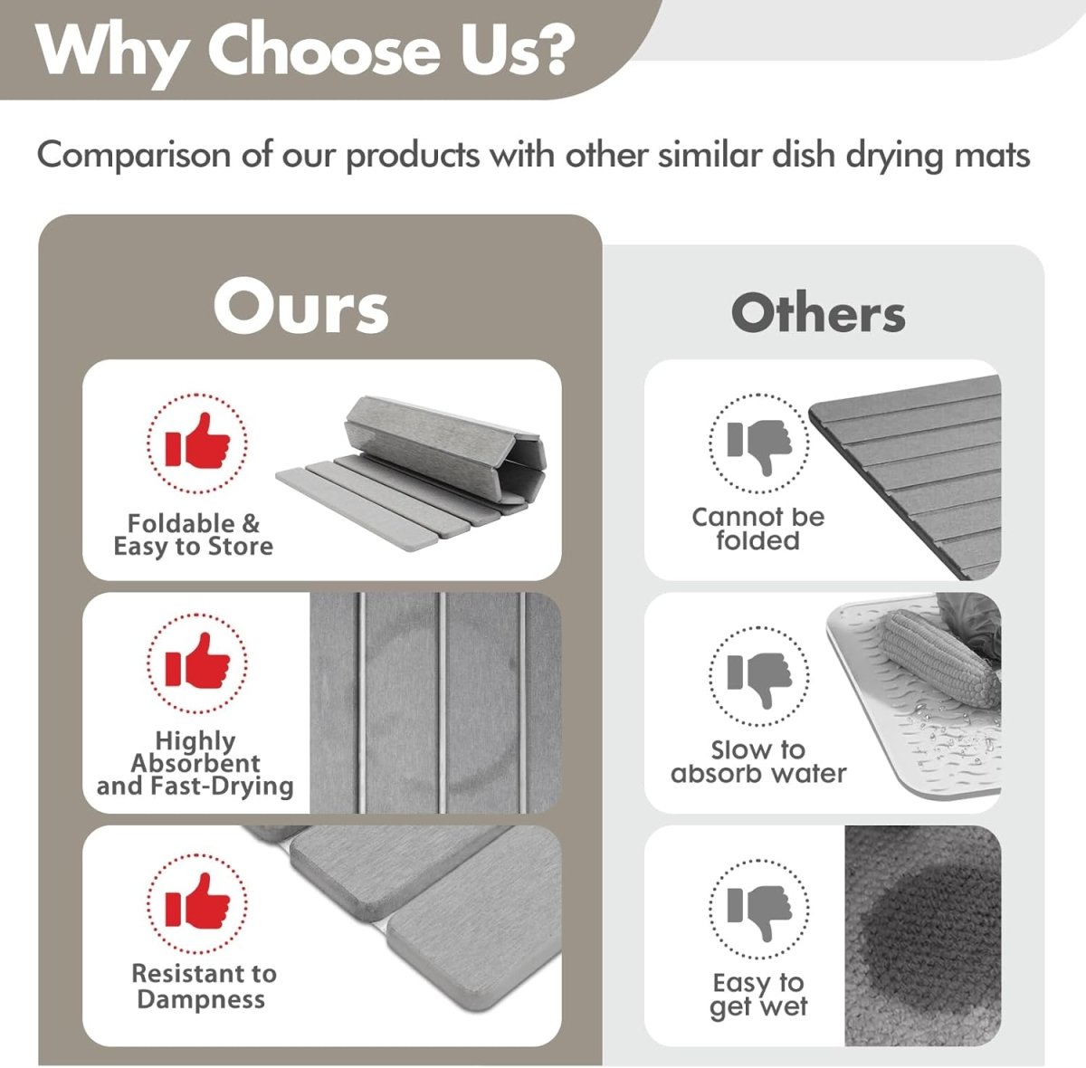 DIATODRY – Quick-drying diatomite stone mat for hygienic, clean surfaces