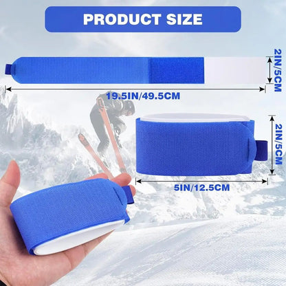 ALPINORQ - Durable Nylon Ski Straps (2 Pieces) with Adhesive Fastening Straps