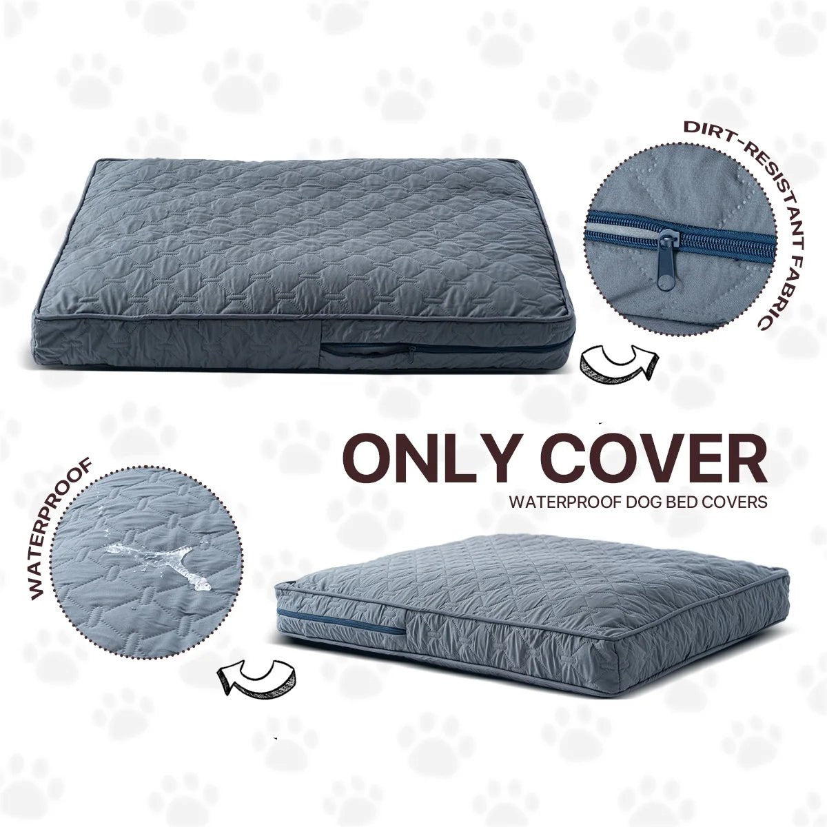 CUDDLETAIL COVER – cozy orthopedic dog bed cover for large dogs