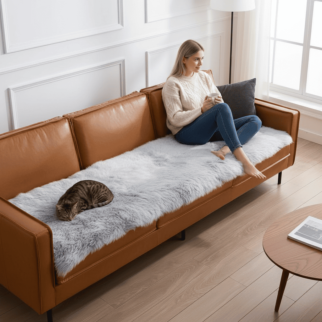 SOFALOUR – Fluffy velvet sofa cover with noble aesthetics