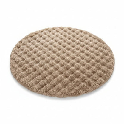 NORDILOFT – Fluffy, round polyester rug for cozy Scandinavian living spaces