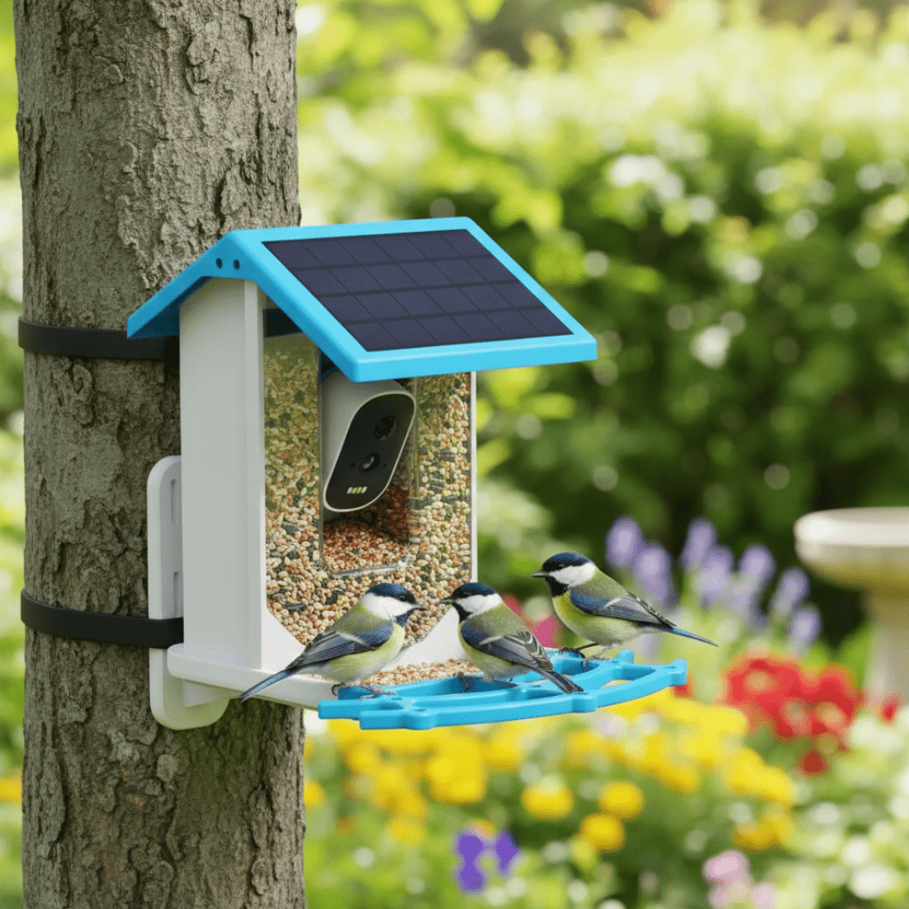SOLARSCOUT – Solar bird feeder with intelligent 2.4K HD camera and night vision