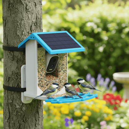 SOLARSCOUT – Solar bird feeder with intelligent 2.4K HD camera and night vision