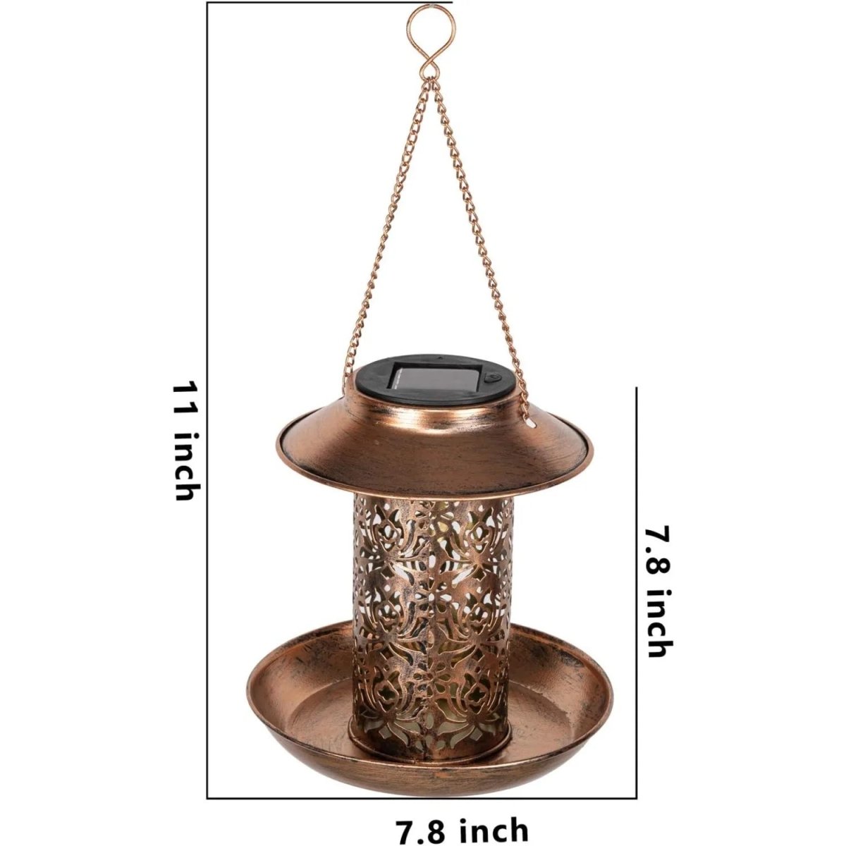 LUMIBLOOM – LED-illuminated solar bird feeder station for decorative garden areas