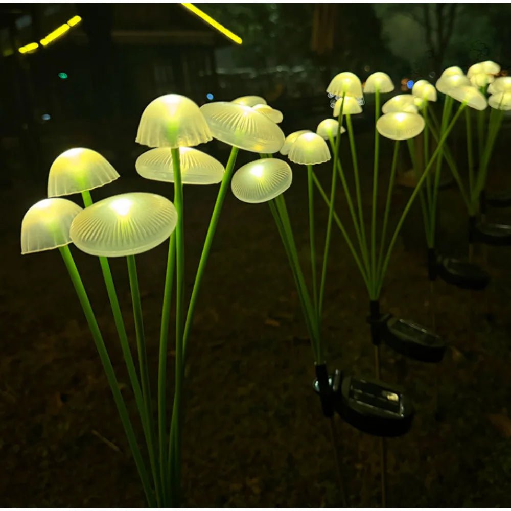 FORESTSHINE – Weather-resistant 10-LED Mushroom Lights Set for Outdoor Areas