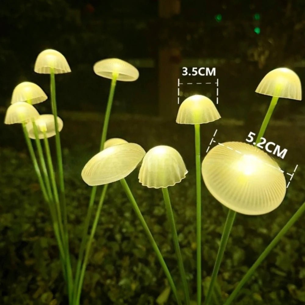FORESTSHINE – Weather-resistant 10-LED Mushroom Lights Set for Outdoor Areas