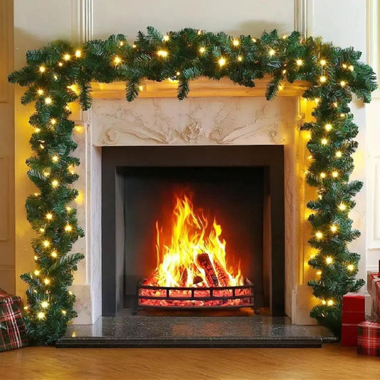 WINTERGREEN Christmas Garland – 2.7 m LED Decoration with Warm White Light