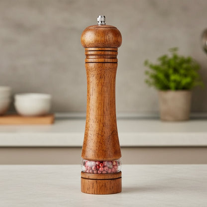 TABLEMILL – Elegant wooden salt and pepper mill with adjustable grind setting