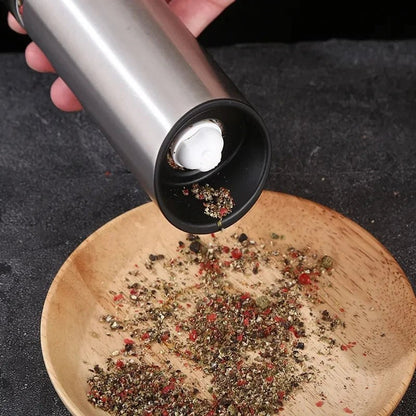 SPICEPULSE – Rechargeable Stainless Steel Electric Pepper Mill for Easy Seasoning