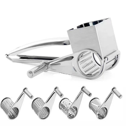 GRATE MOTION – Rotating Stainless Steel Cheese Grater for Effortless Kitchen Preparation