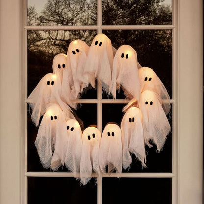 FrightLights LED Wreath – Spooky Halloween Magic for Atmospheric Decoration
