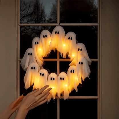 FrightLights LED Wreath – Spooky Halloween Magic for Atmospheric Decoration