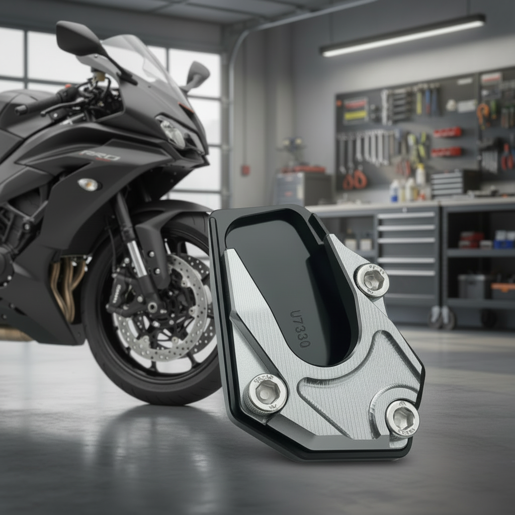 STABILISUPPORT – Anti-Sink Motorcycle Stand Pad for Stable Parking