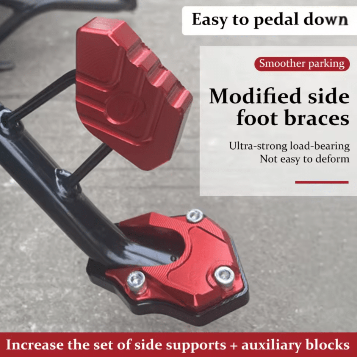 STABILISUPPORT – Anti-Sink Motorcycle Stand Pad for Stable Parking