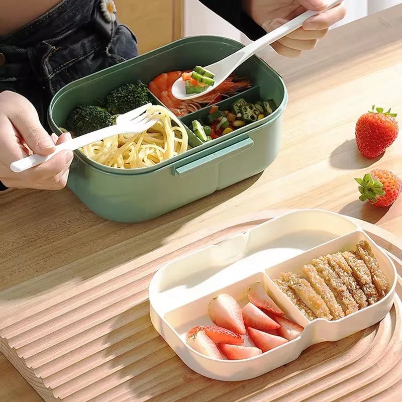 BENTOMATE – Two-tier Bento Lunchbox with Cutlery for Daily Use