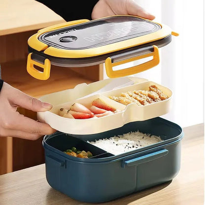 BENTOMATE – Two-tier Bento Lunchbox with Cutlery for Daily Use