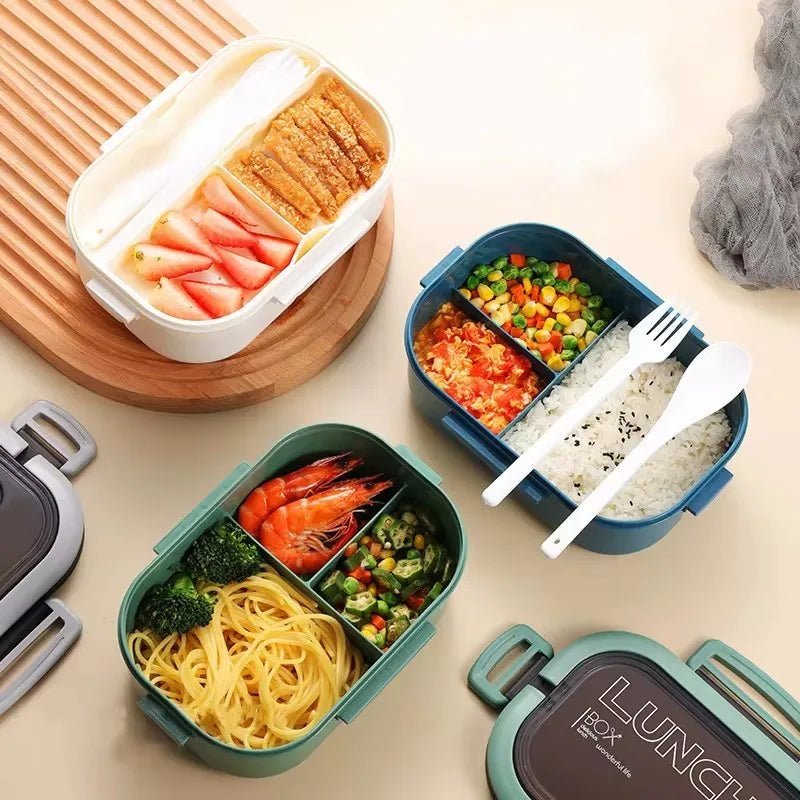 BENTOMATE – Two-tier Bento Lunchbox with Cutlery for Daily Use