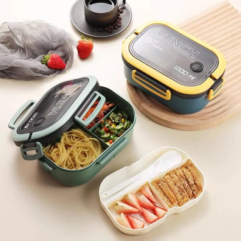 BENTOMATE – Two-tier Bento Lunchbox with Cutlery for Daily Use