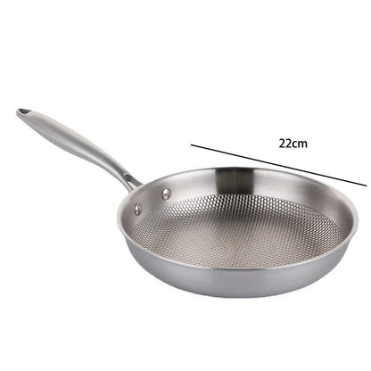 PURESTEEL – Uncoated stainless steel frying pan for steak, roasting & daily cooking