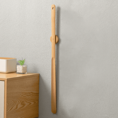 EASYSLIDE WOOD – Long Wooden Shoe Horn for Effortless Shoe Wearing