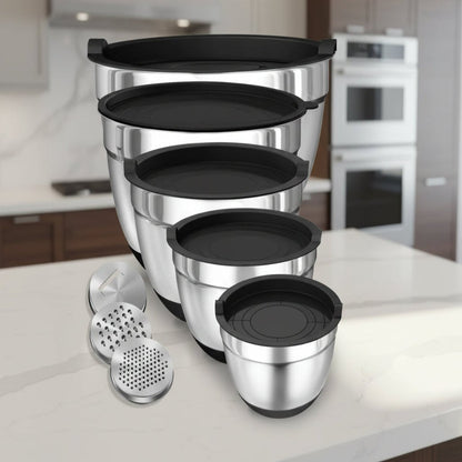 BOWLUX MIXSTACK – Airtight Bowls with Non-Slip Bottoms for Easy Meal Preparation