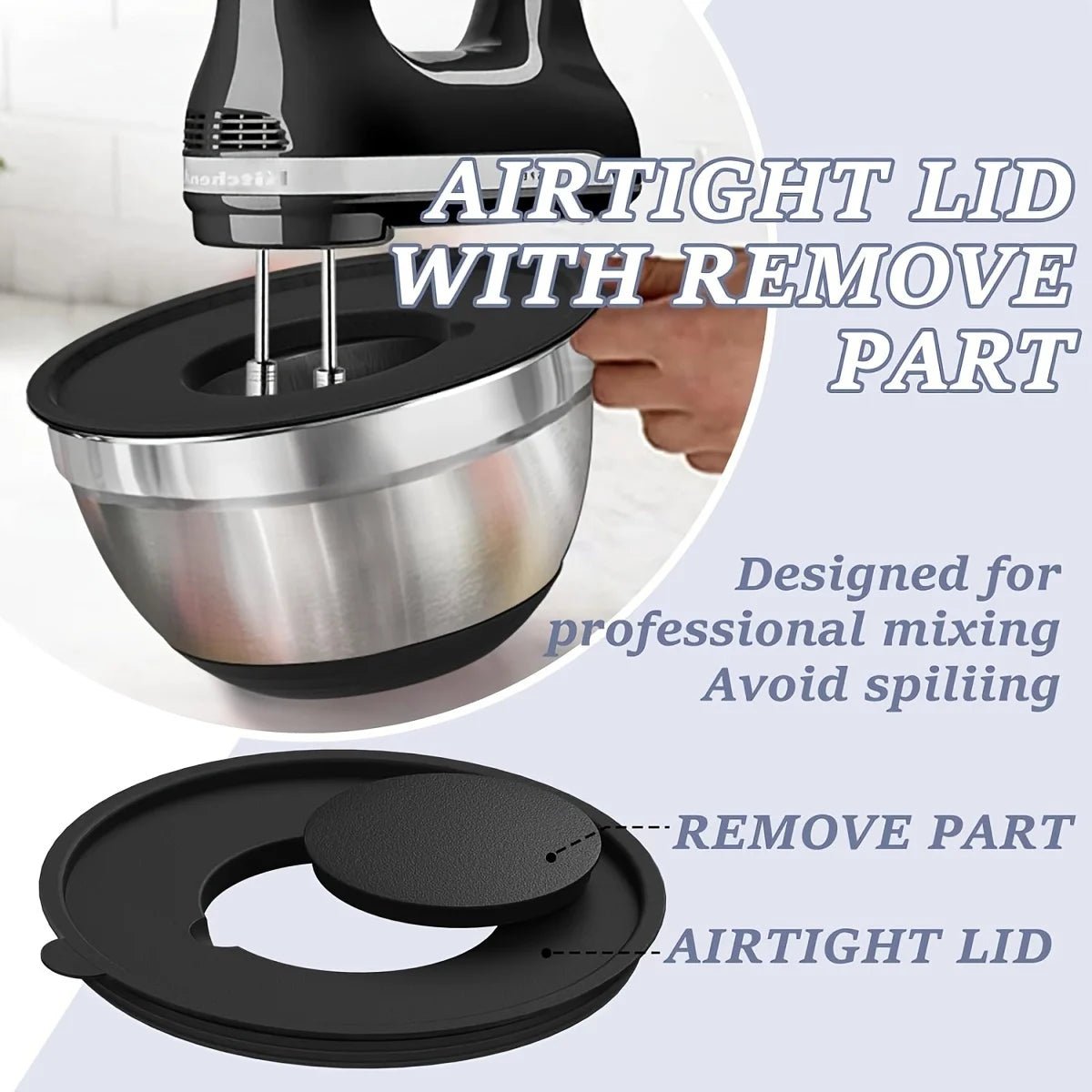 BOWLUX MIXSTACK – Airtight Bowls with Non-Slip Bottoms for Easy Meal Preparation