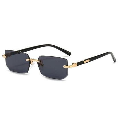 SUNEDGE - Rectangular frameless sunglasses with UV400 protection