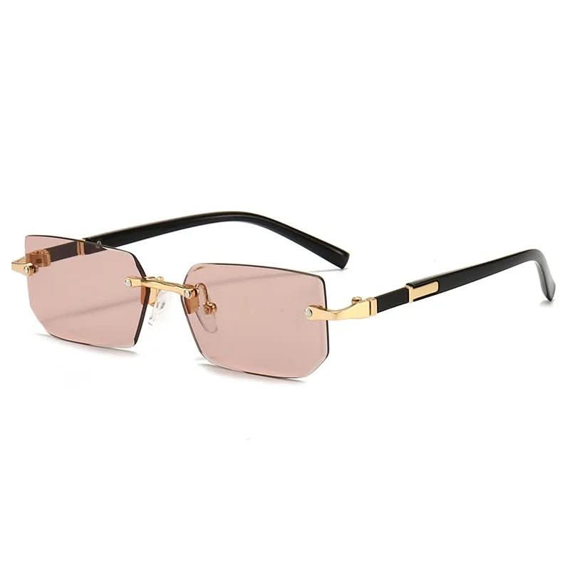 SUNEDGE - Rectangular frameless sunglasses with UV400 protection