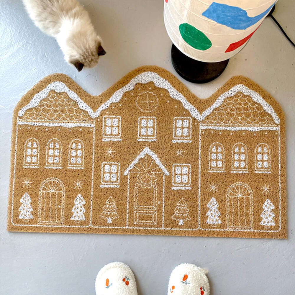 COZYCRUMB – Non-slip solid carpet with gingerbread motifs