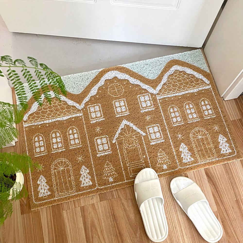 COZYCRUMB – Non-slip solid carpet with gingerbread motifs