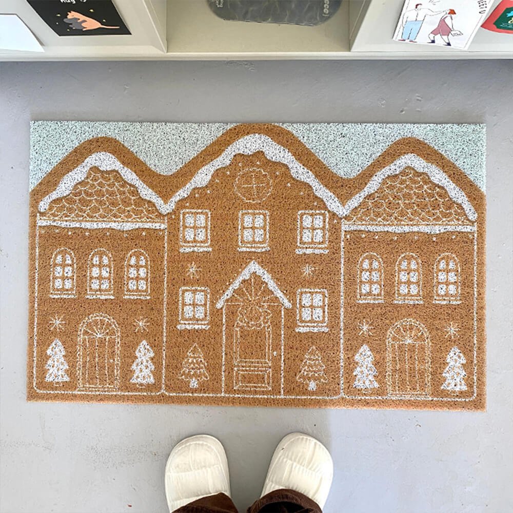 COZYCRUMB – Non-slip solid carpet with gingerbread motifs
