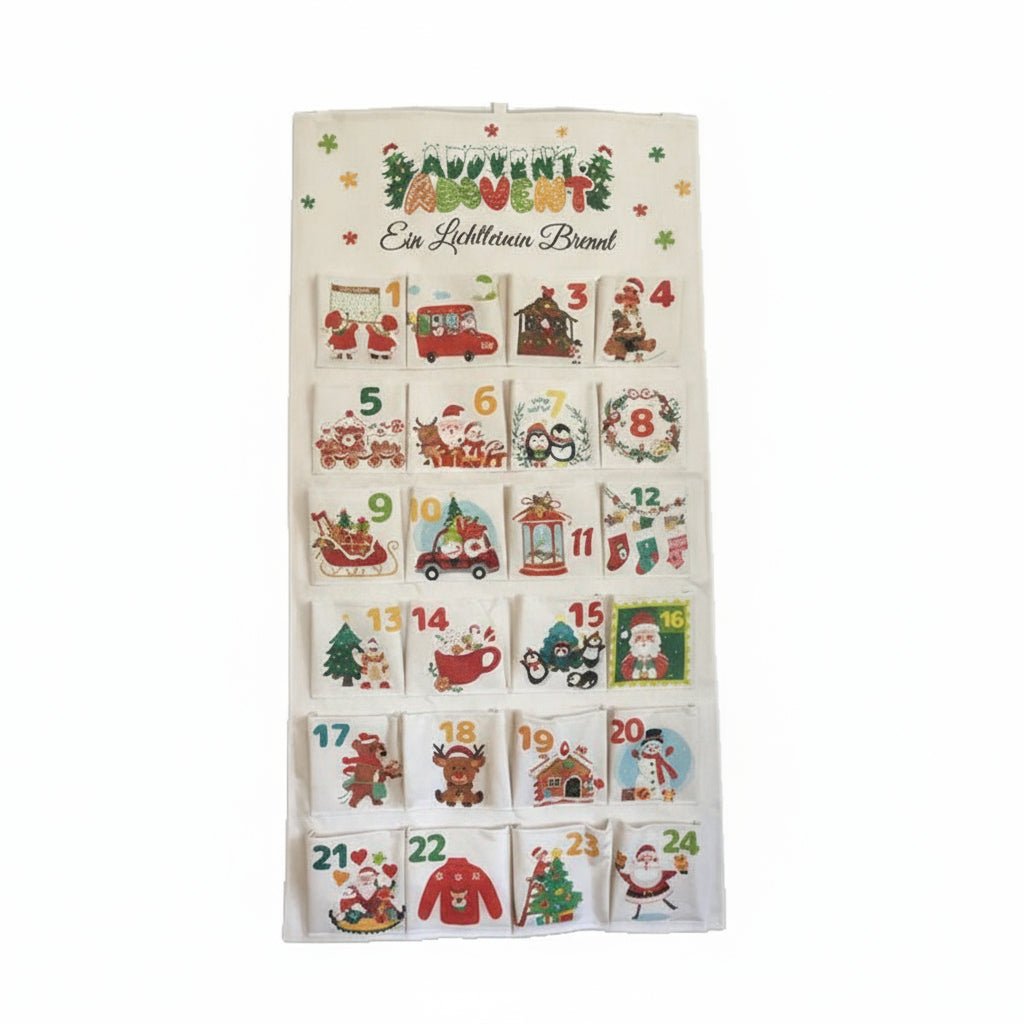 CREAFEST – DIY Advent calendar made of fabric with 24 pockets for Christmas