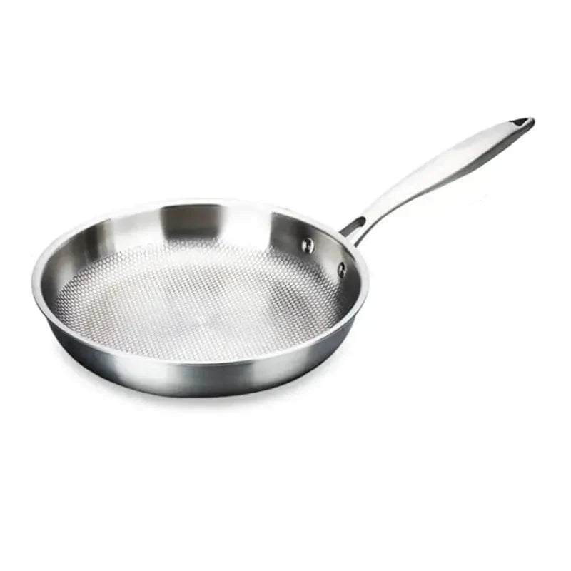 PANORIQ – 28/30 cm stainless steel 304 wok pan without coating for gas and induction stoves