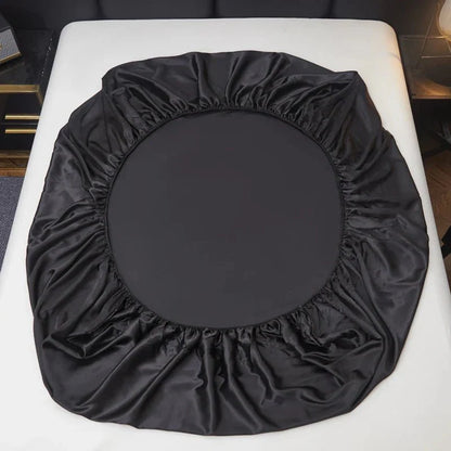 BETTSANFT – Cooling Satin Fitted Sheet for Breathable Comfort in Single Size
