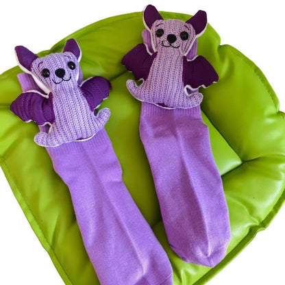 HUGFOOT – Cozy House Socks with Cute 3D Animal Accent & Secure Non-Slip Sole