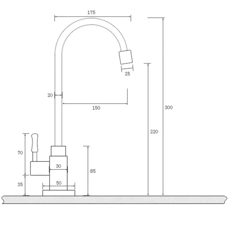 GoldenSwan Faucet – Antique Swan Neck Brass Kitchen Tap