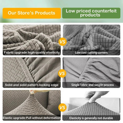 JACQUARDFIT – Elastic jacquard sofa cover for seat cushions & all-around protection