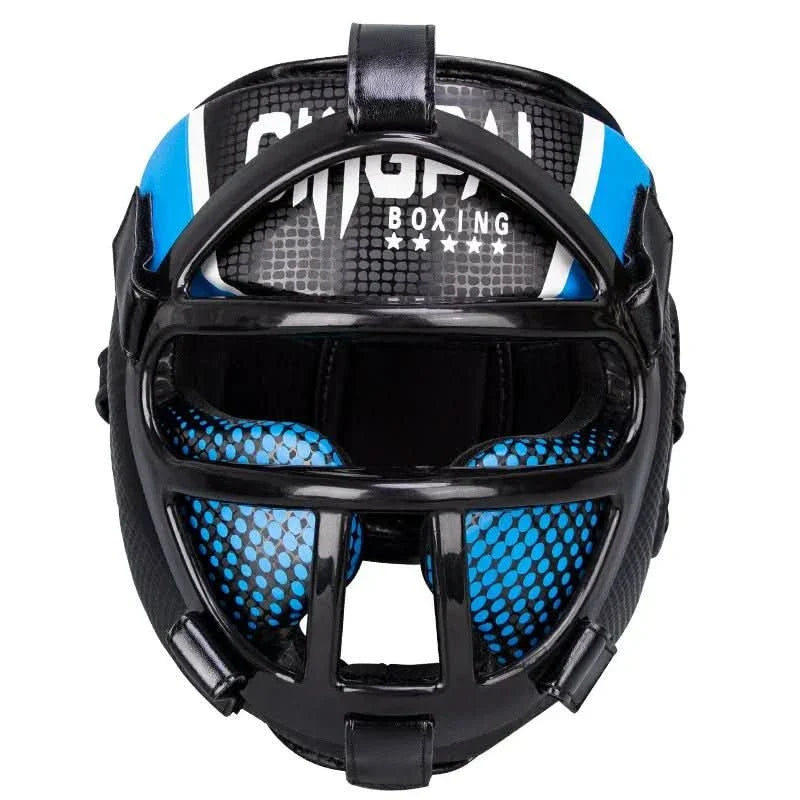 FightGuard Headgear - Premium head protection with face mask for martial arts