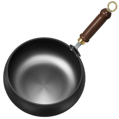 FORGIRON – Hand-forged iron pan with wooden handle and optional lid (24/28 cm)