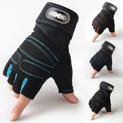 FITFLEX - Shock-resistant training gloves with wrist support | For weight training, fitness & cycling