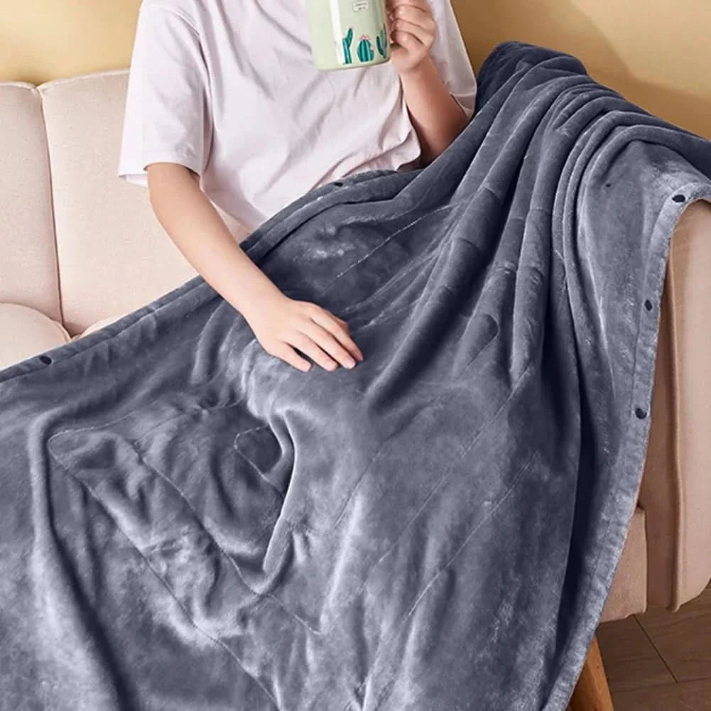 HeatEase USB Blanket - Portable heating blanket with 3 levels for travelling & at home