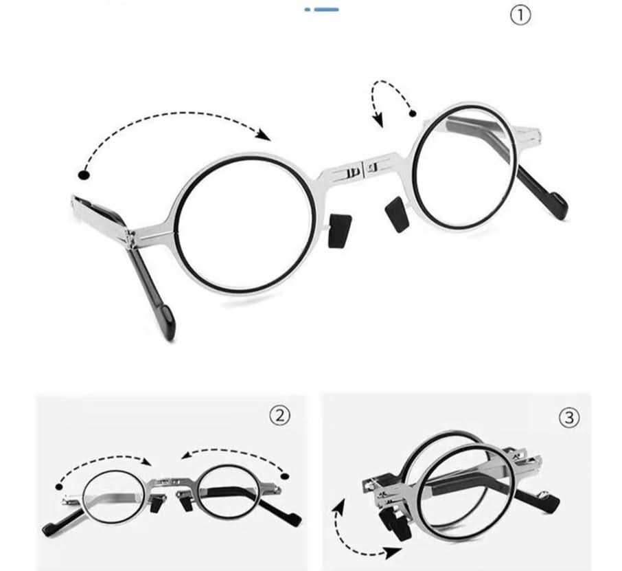 Eyez - Foldable reading glasses with blue light filter & compact case