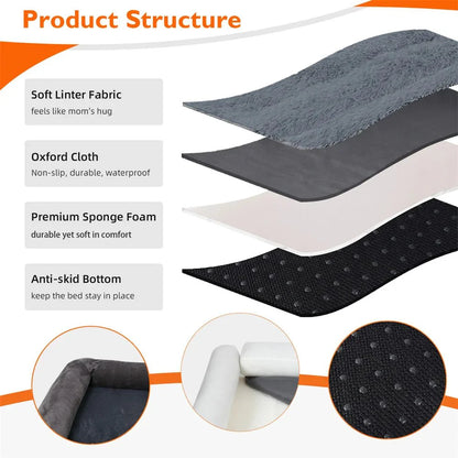 ZENHAVEN – Orthopedic dog bed made of memory foam with water-repellent cover & plush comfort
