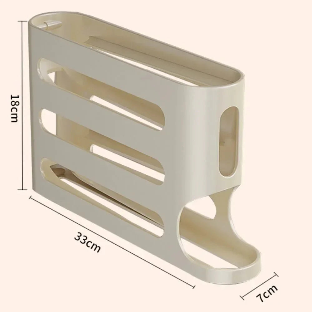 EGGSTAGE – 4-layer automatic egg dispenser for refrigerator organization