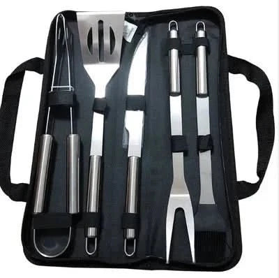 GrillMaster stainless steel utensil set - premium barbecue tools for outdoor use