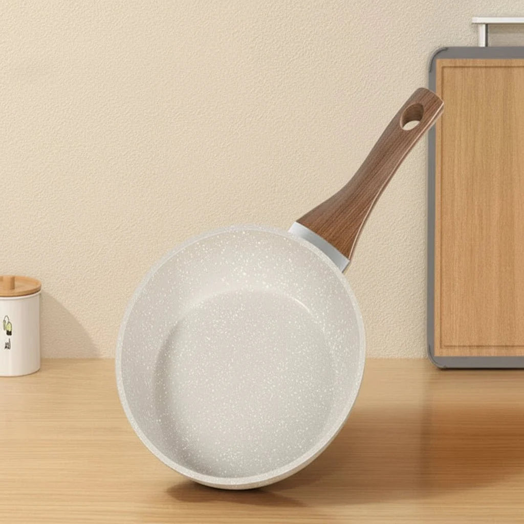 STONIQON – Deep Non-stick Pan with Medical Stone Coating Made of Stainless Steel for Gas and Induction Stoves